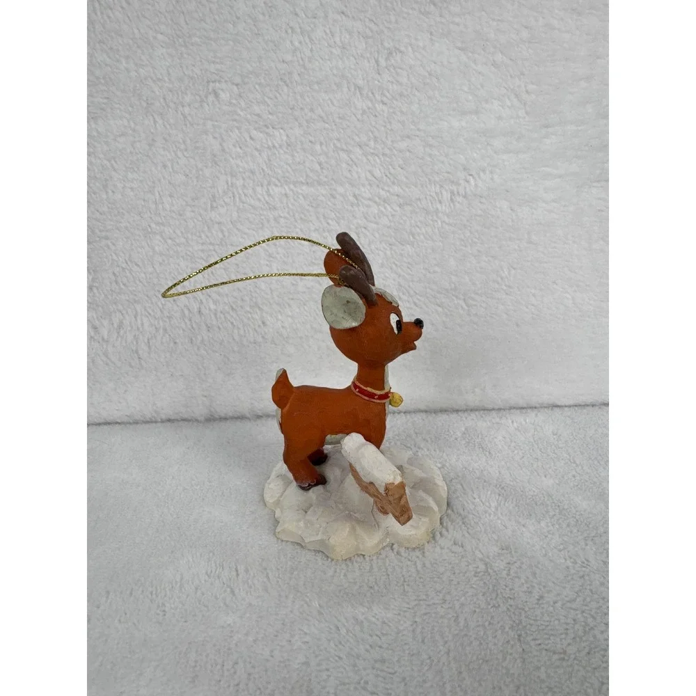 2004 North Pole Sign Rudolph the Red-Nosed Reindeer Ornament Unisex OS Brown EXC